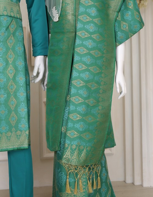 SONGKET SUIT 8 IN FOREST GREEN