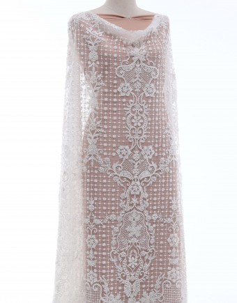MOLLY SEQUIN BEADED LACE IN WHITE