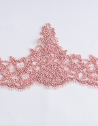 AVA BORDER LACE BEADED (DES 1) IN DUSTY PINK