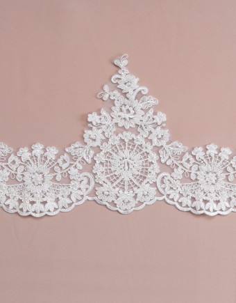 ANNA BORDER LACE BEADED (DES 2) IN WHITE