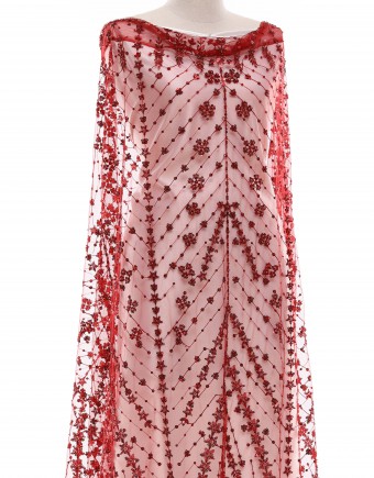 AMELIA BEADED LACE IN RED