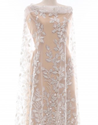 AZELLA BEADED LACE IN OFF WHITE