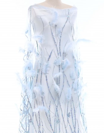 CHLEO BEADED LACE IN ICE BLUE