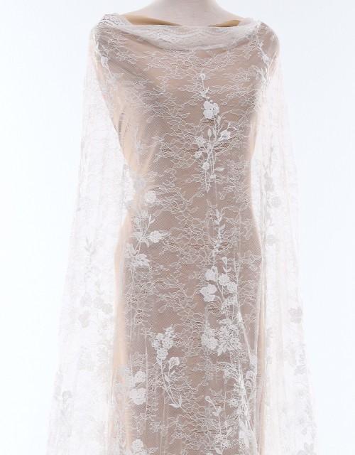 YARA SEQUIN FRENCH LACE IN OFF WHITE