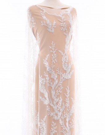 URSA BEADED LACE IN OFF WHITE