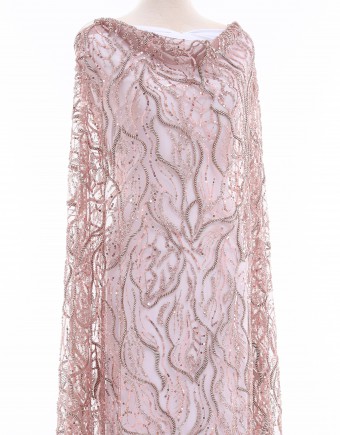 LILLY BEADED LACE IN DUSTY PINK