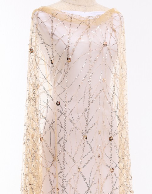 JOSIE SEQUIN BEADED LACE IN PEACH