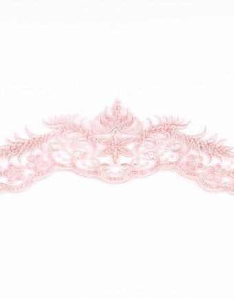ALICE BORDER LACE BEADED IN ROSEGOLD