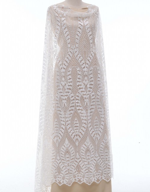SHAURYA SEQUIN BEADED LACE IN WHITE