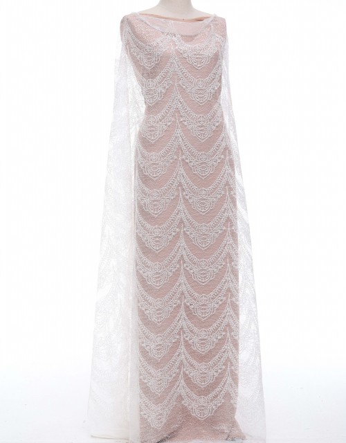 HARPER SEQUIN BEADED LACE IN WHITE