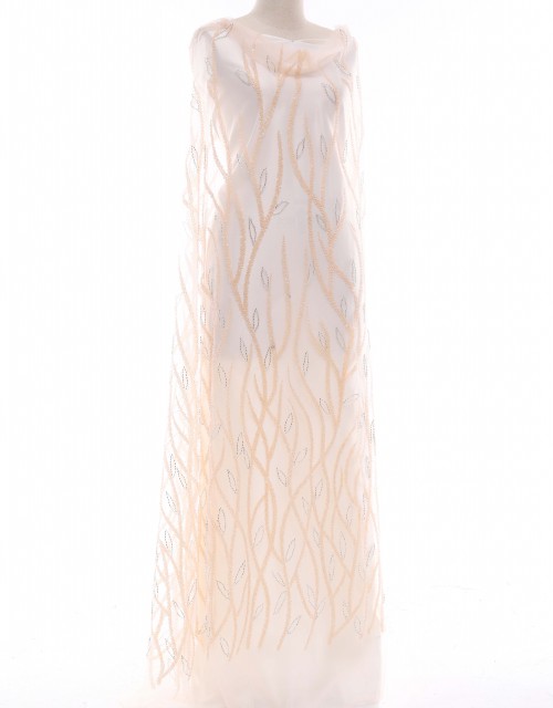 DIXIE BEADED LACE IN SOFT PEACH