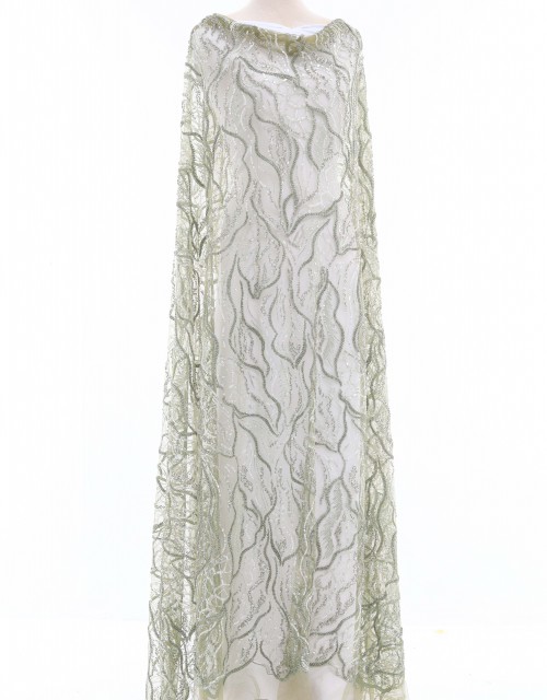 LILLY BEADED LACE IN OLIVE GREEN
