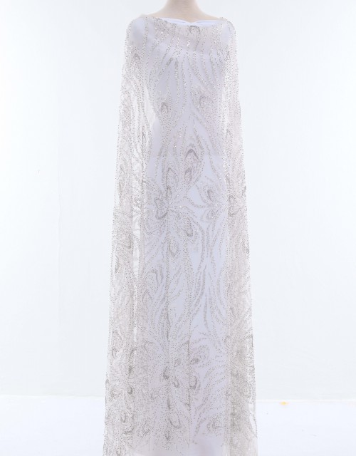 ORION BEADED LACE IN GREY