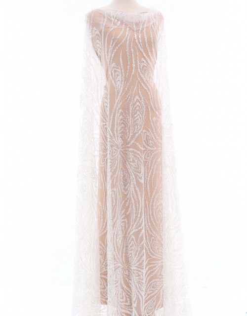 ORION BEADED LACE IN OFF WHITE