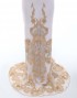 EMMA PEARL BEADED LACE IN LIGHT PEACH