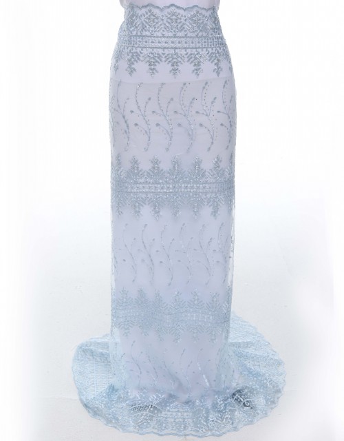 ANAMELIA STONE BEADED LACE IN ICE BLUE