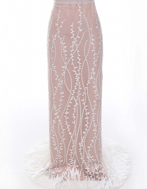 DESHA SEQUIN BEADED LACE IN WHITE