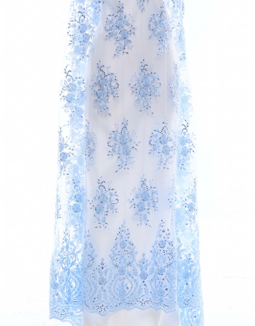 JACY PEARL BEADED LACE IN ICE BLUE