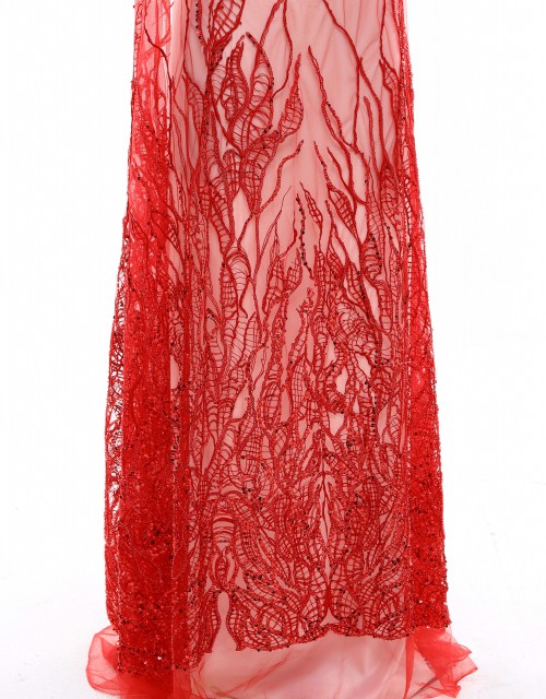 HAYRA BEADED LACE IN RED