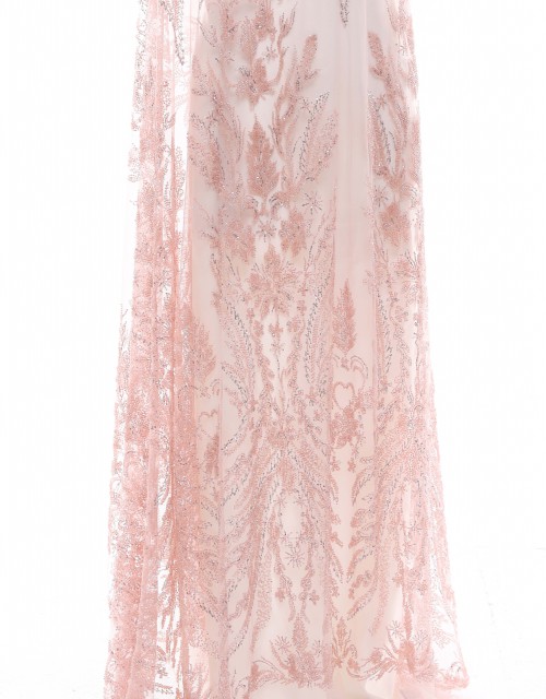 KYLIE HEAVY BEADED LACE IN PINK