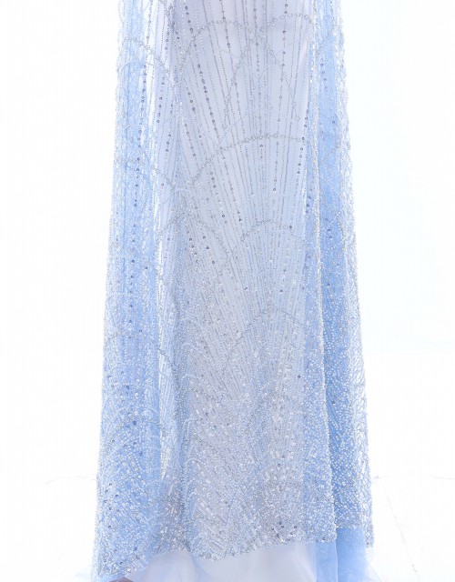 JASMINE PEARL BEADED LACE IN LIGHT BLUE