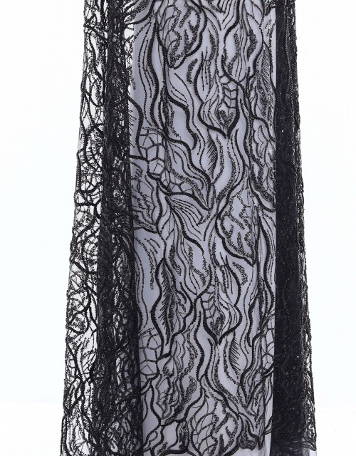 LILLY BEADED LACE IN BLACK