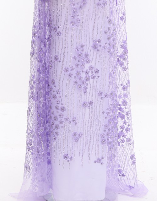 NATALIE BEADED LACE IN PURPLE