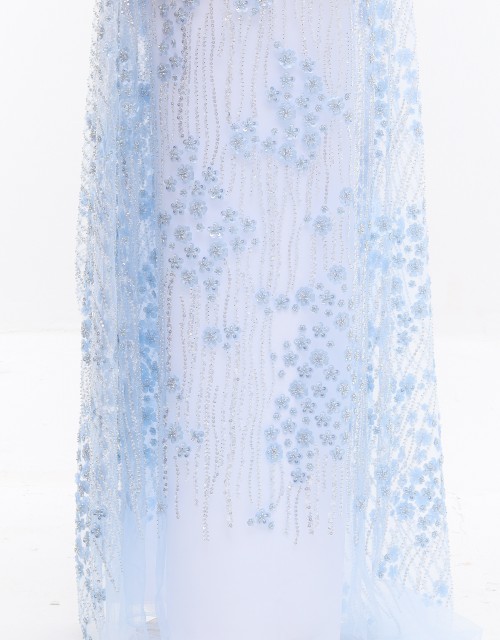 NATALIE BEADED LACE IN ICE BLUE