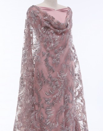 BRUCE SEQUIN LACE IN DUSTY PINK