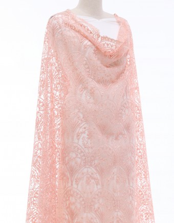 HELLINA PLAIN LACE IN PEACH PINK