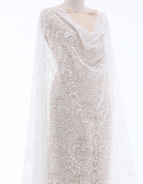 HELLINA PLAIN LACE IN WHITE