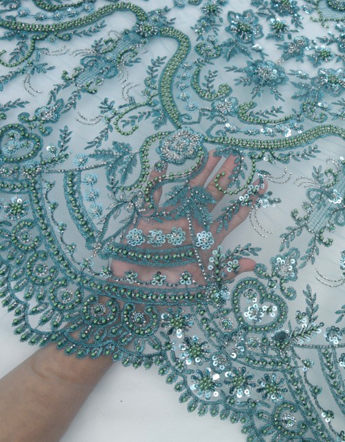 BROOLYN BEADED LACE IN GREEN