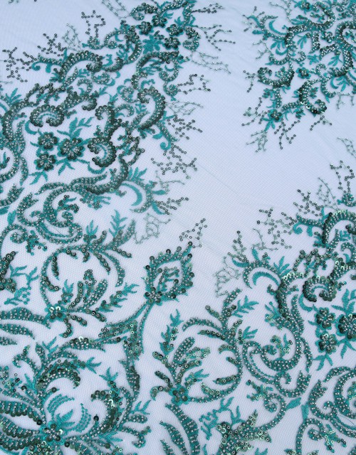 AMY BEADED LACE IN GREEN
