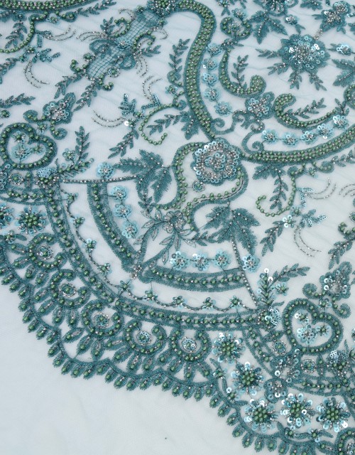 BROOLYN BEADED LACE IN GREEN