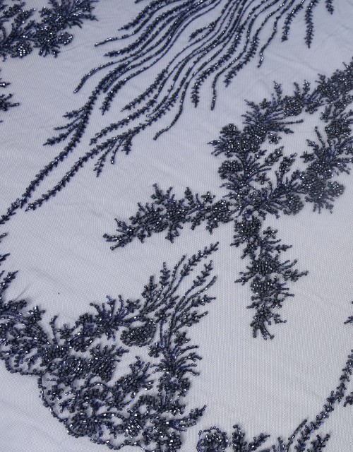KATIE BEADED LACE IN NAVY BLUE