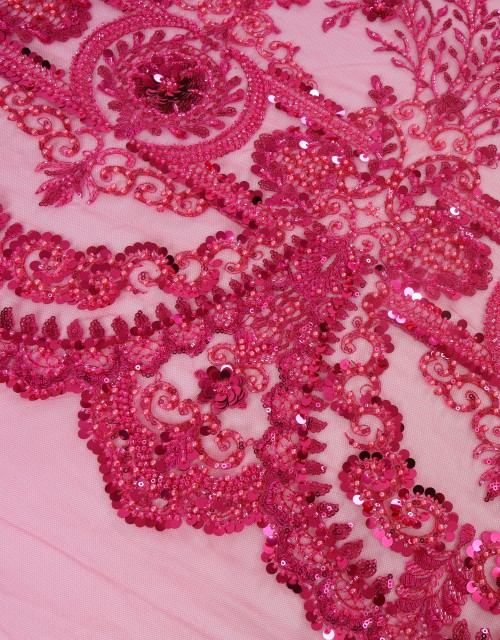 VIOLET PEARL BEADED LACE IN PINK