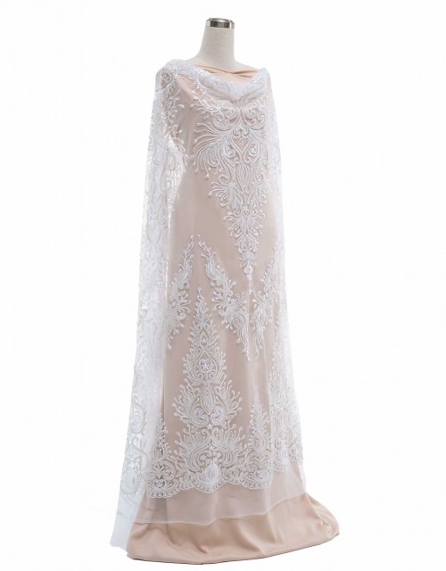WHITE ELYSEE BEADED LACE