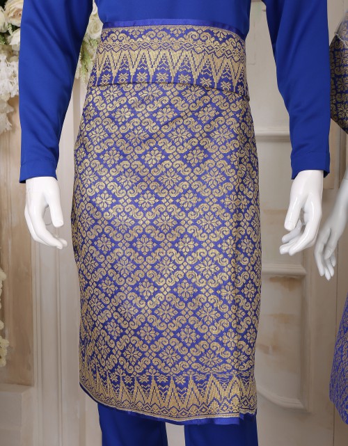 SONGKET SUIT 8 IN BLUE GOLD