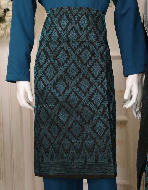 SONGKET SUIT 8 IN BLUE TURQUOISE