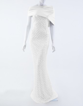 HEAVY BEADED EXCLUSIVE (DES 1) IN CRYSTAL WHITE