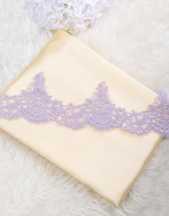 BORDER LACE BEADED (DES 5) IN LAVENDER